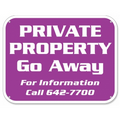 Polyethylene Rectangle Security Yard Sign (0.055" Thick)